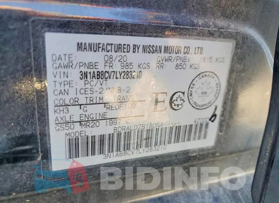 3N1AB8CV7LY283210 Photo# 12