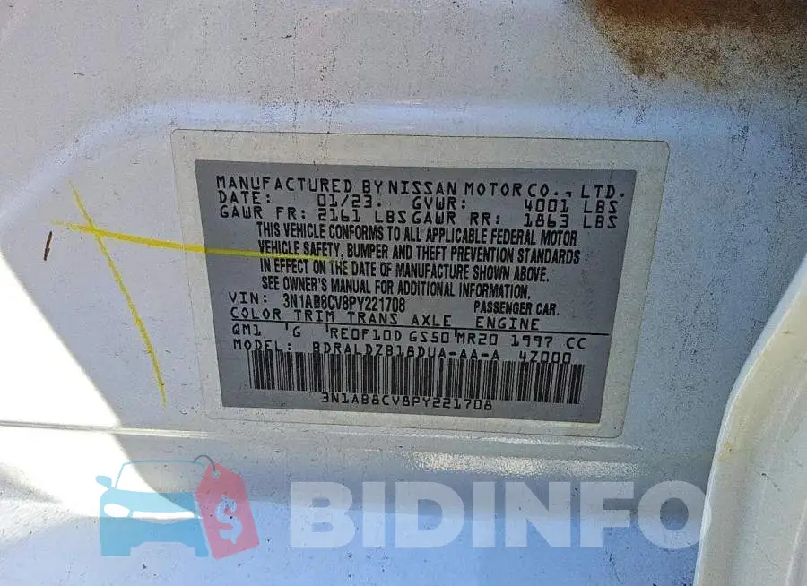 3N1AB8CV8PY221708 Photo# 12