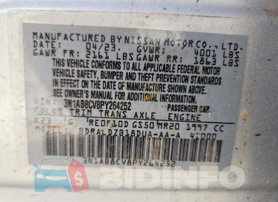 3N1AB8CV8PY264252 Photo# 13