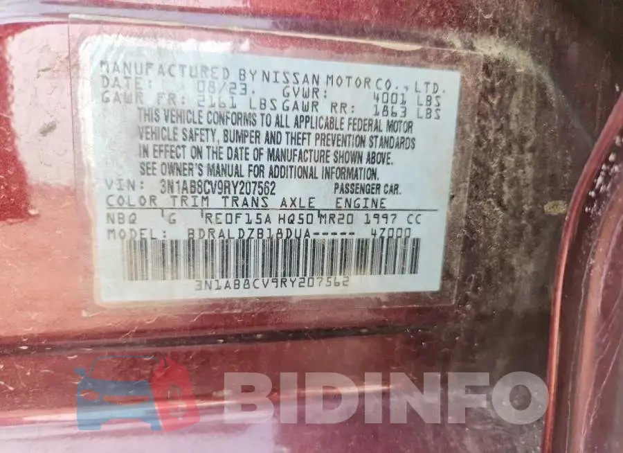 3N1AB8CV9RY207562 Photo# 12