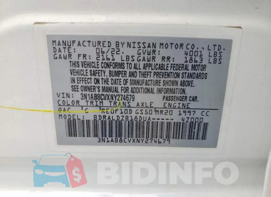 3N1AB8CVXNY274679 Photo# 12