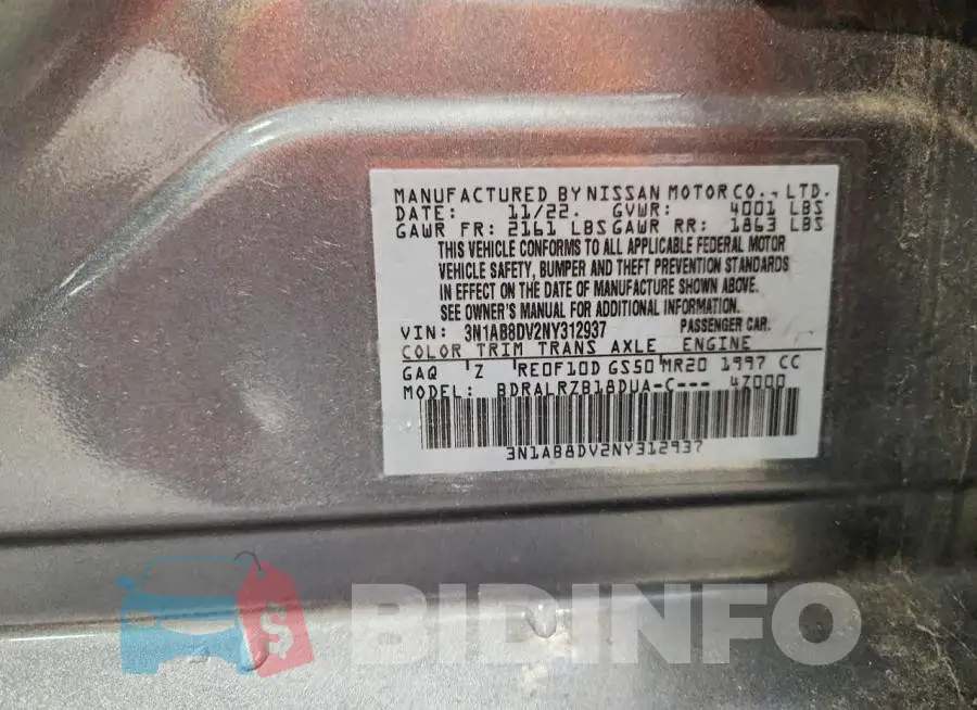 3N1AB8DV2NY312937 Photo# 12
