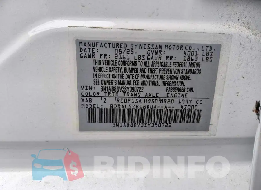 3N1AB8DV3SY390722 Photo# 12
