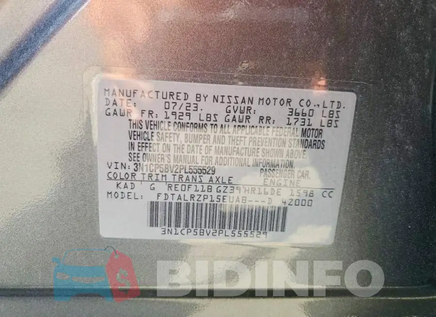 3N1CP5BV2PL555529 Photo# 13