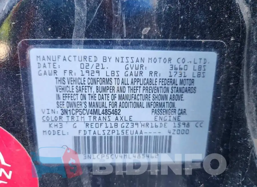 3N1CP5CV4ML485462 Photo# 12