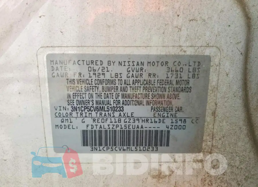 3N1CP5CV6ML510233 Photo# 13
