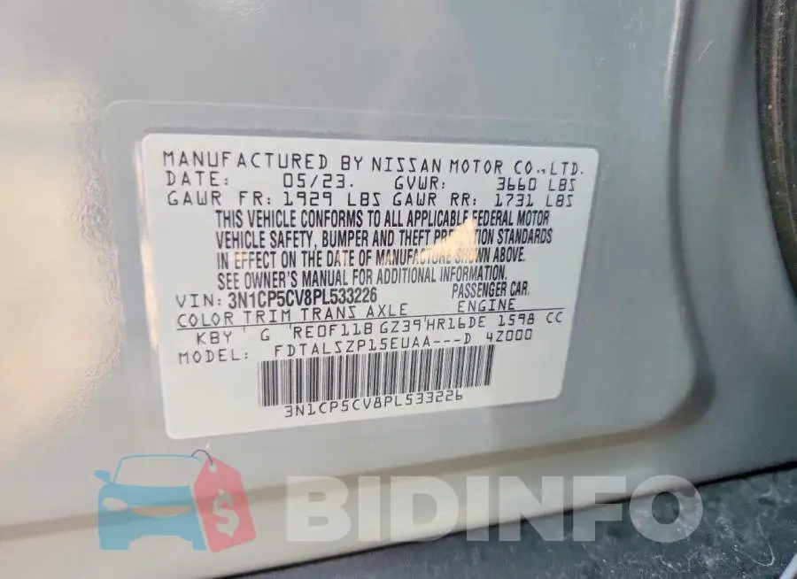 3N1CP5CV8PL533226 Photo# 13