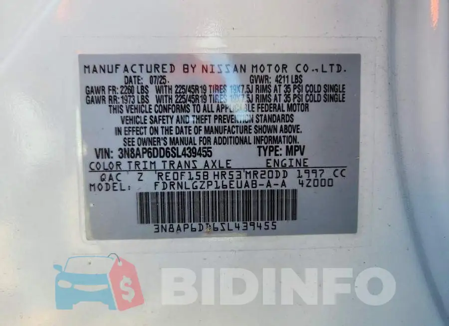 3N8AP6DD6SL439455 Photo# 13