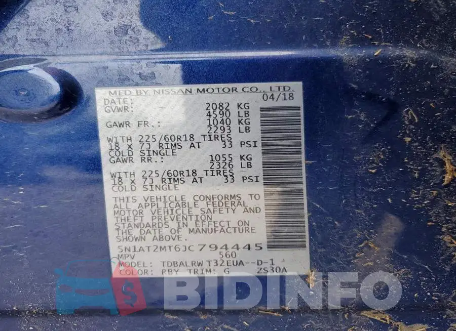 5N1AT2MT6JC794445 Photo# 13