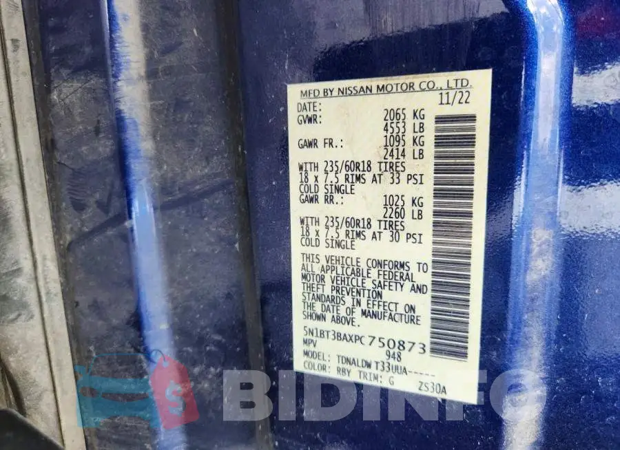 5N1BT3BAXPC750873 Photo# 14