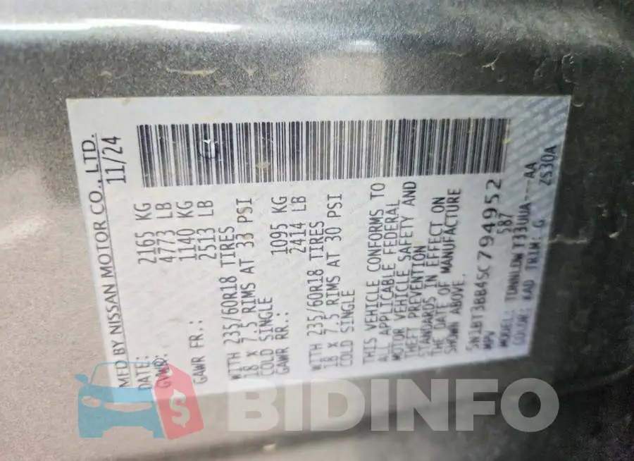 5N1BT3BB4SC794952 Photo# 12