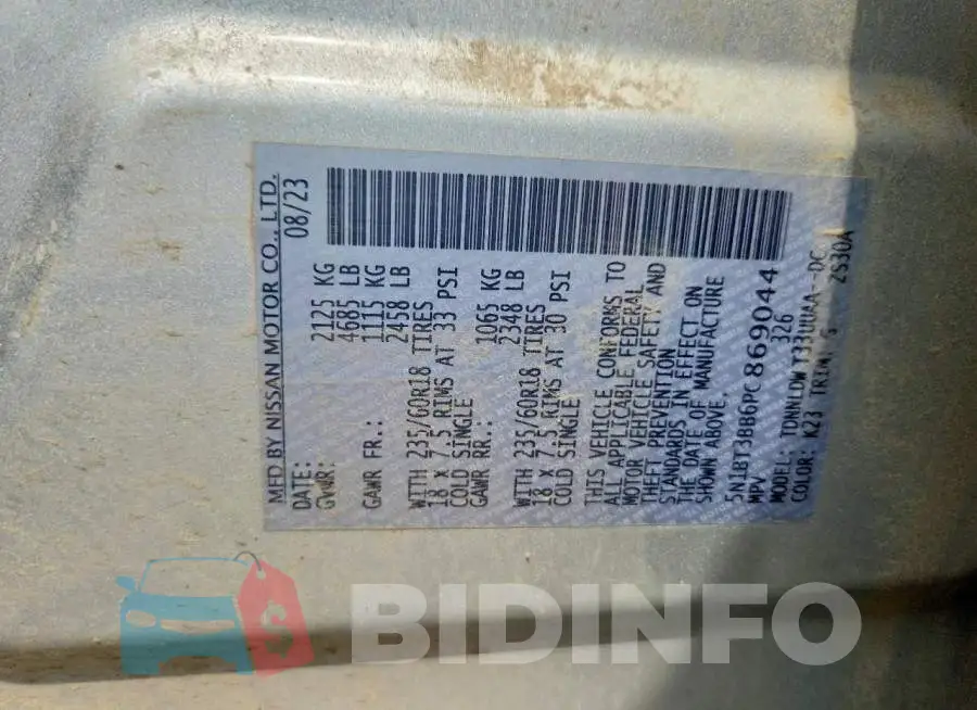 5N1BT3BB6PC869044 Photo# 12
