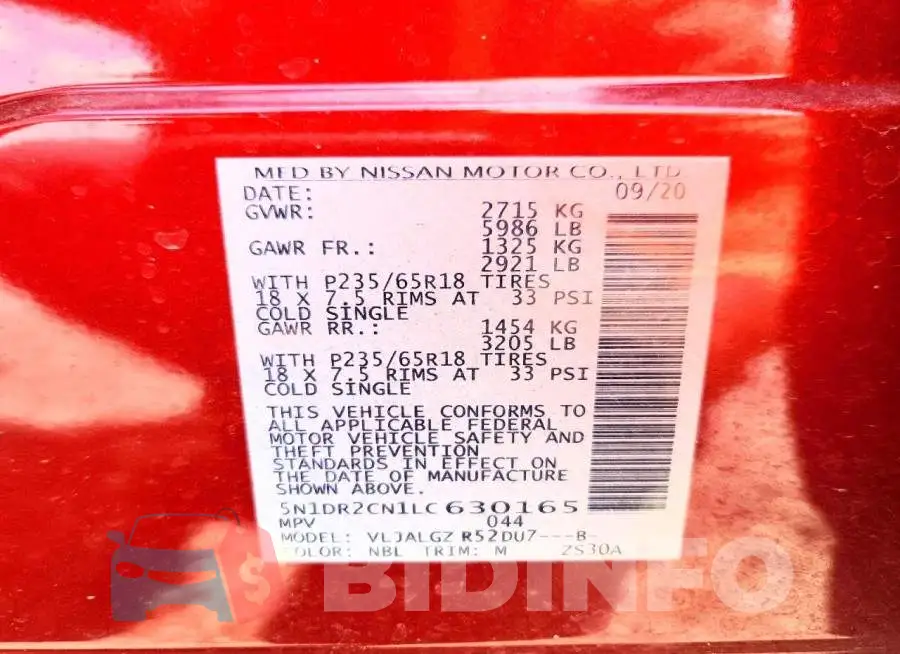 5N1DR2CN1LC630165 Photo# 13