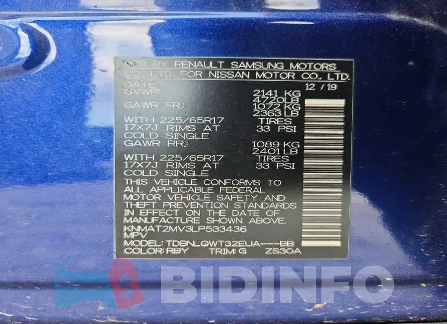KNMAT2MV3LP533436 Photo# 13