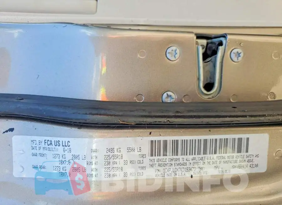 1C4PJLDX7KD193473 Photo# 13