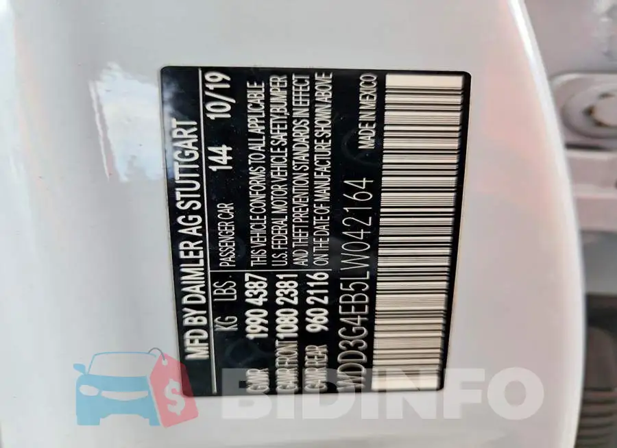 WDD3G4EB5LW042164 Photo# 13