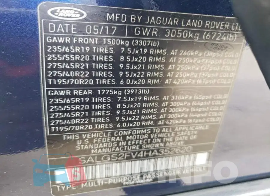 SALGS2FV4HA352620 Photo# 13
