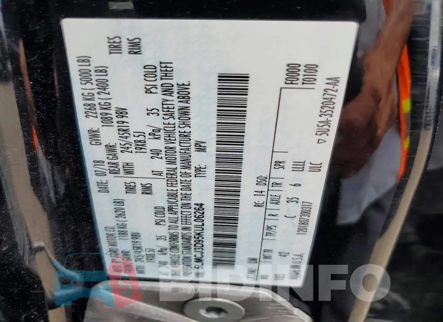 5LMCJ3D95KUL06264 Photo# 12