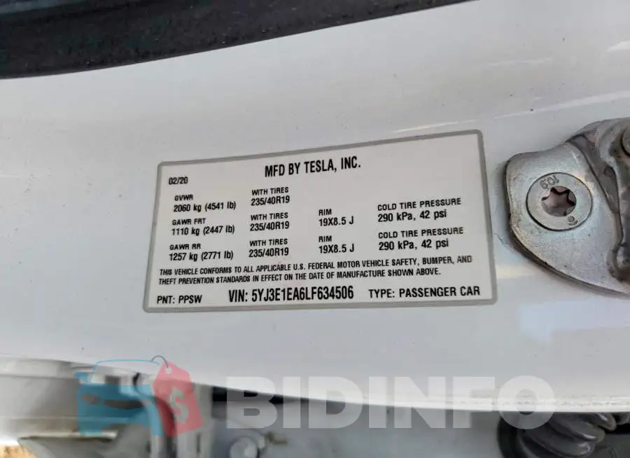 5YJ3E1EA6LF634506 Photo# 13