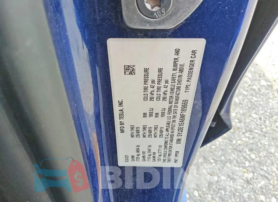 5YJ3E1EA6NF189669 Photo# 13