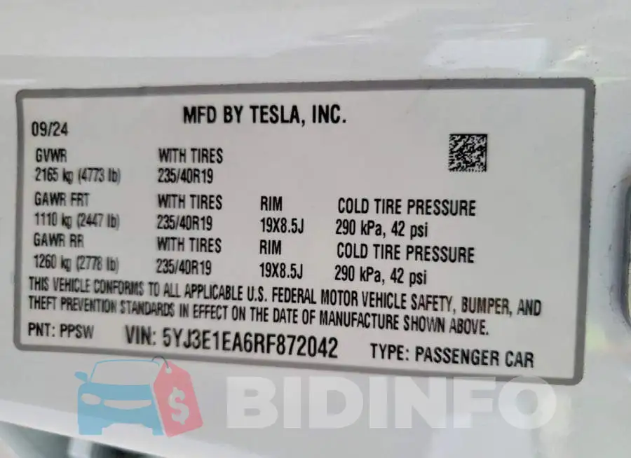 5YJ3E1EA6RF872042 Photo# 12