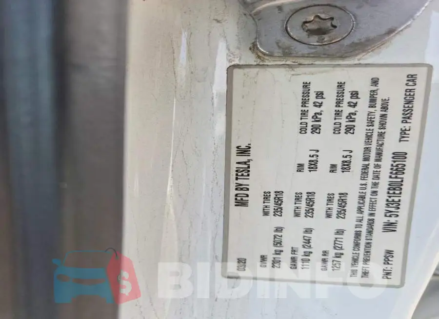 5YJ3E1EB0LF665100 Photo# 12