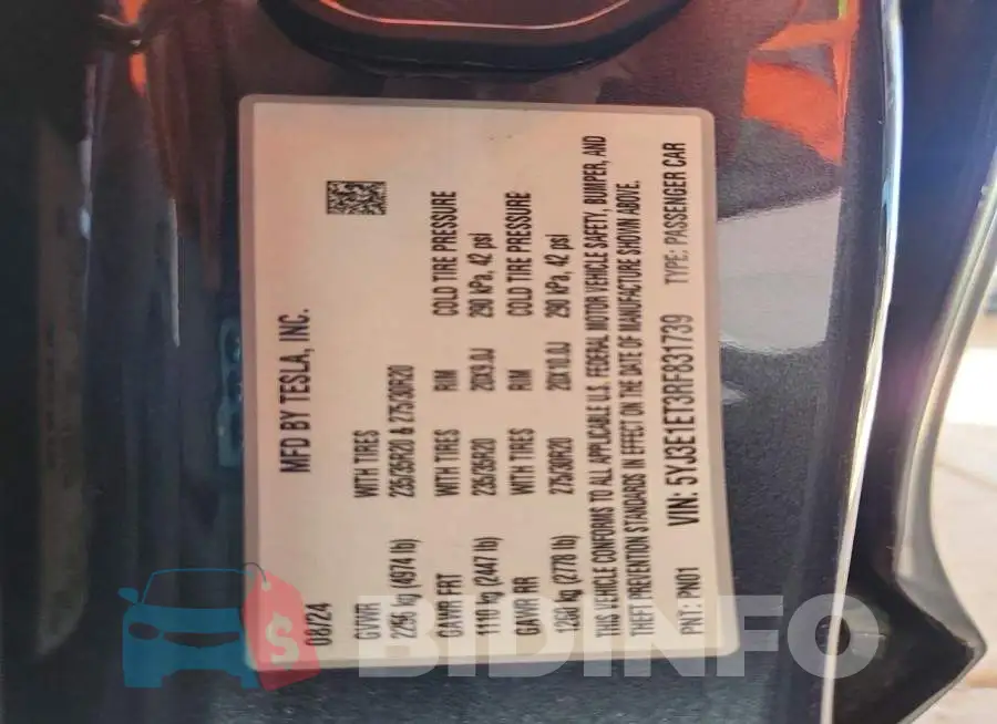 5YJ3E1ET3RF831739 Photo# 12