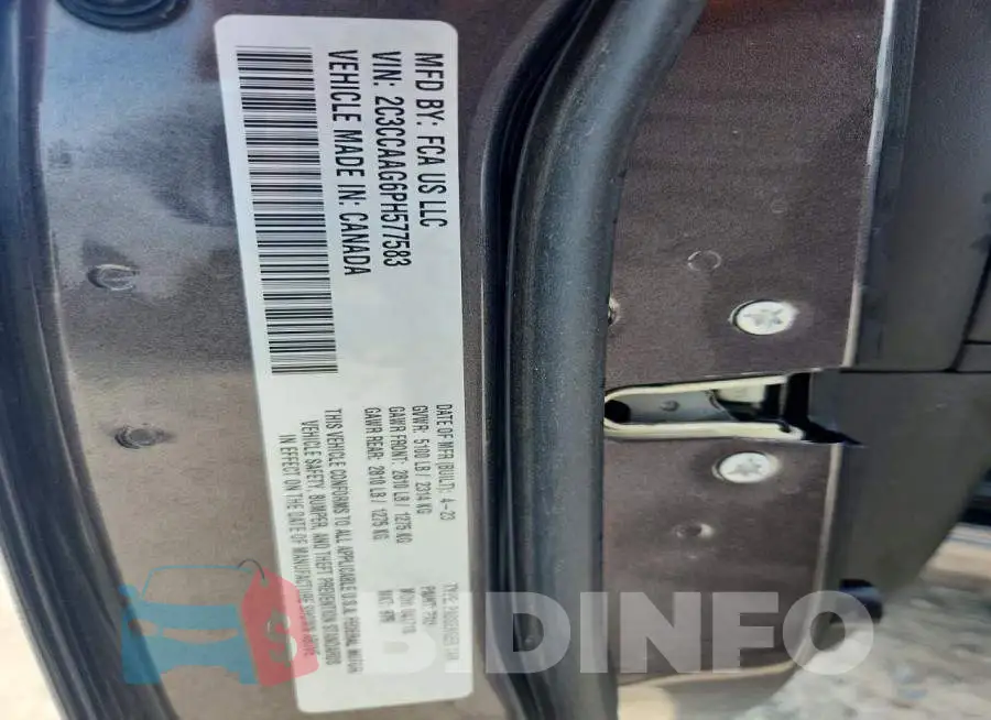 2C3CCAAG6PH577583 Photo# 12