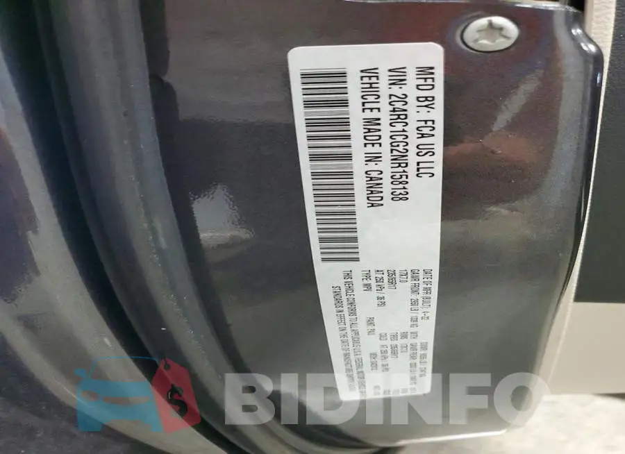 2C4RC1CG2NR158138 Photo# 13