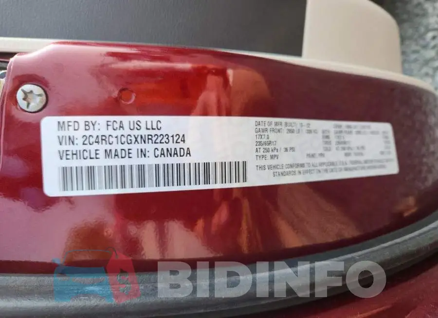 2C4RC1CGXNR223124 Photo# 13