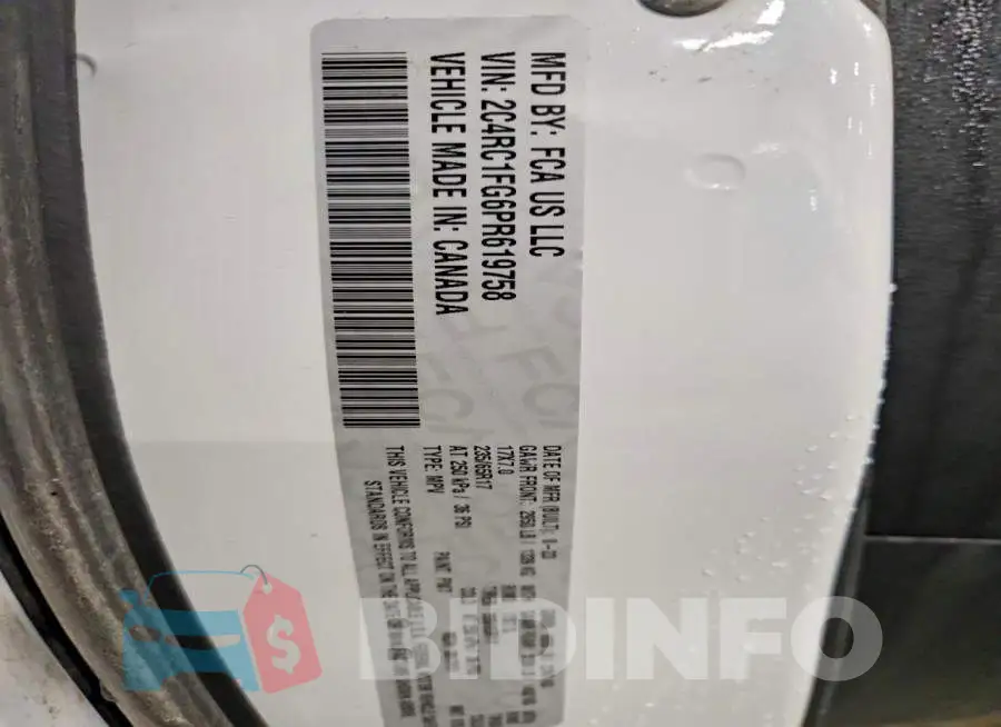2C4RC1FG6PR619758 Photo# 13