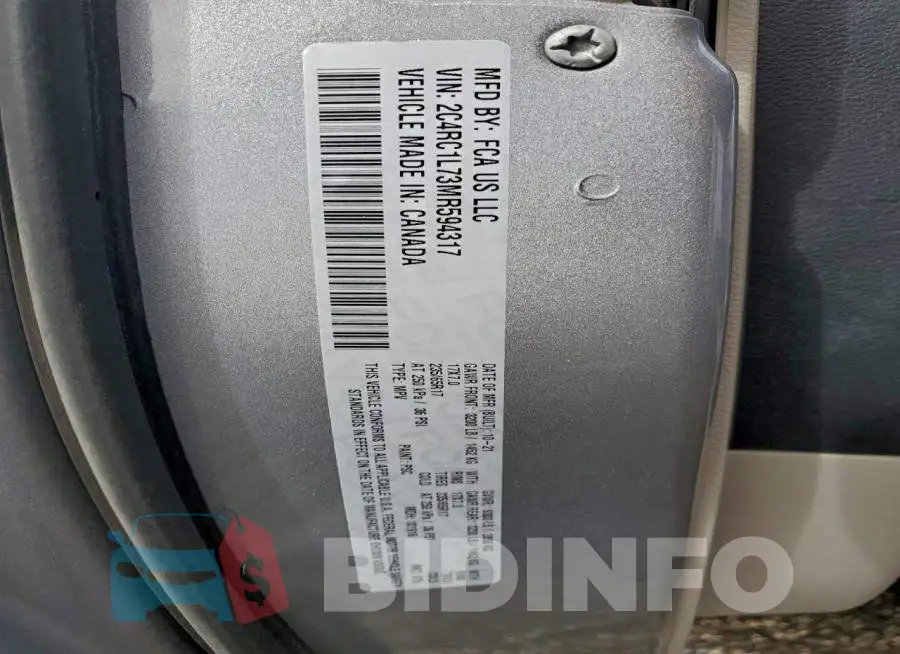 2C4RC1L73MR594317 Photo# 13