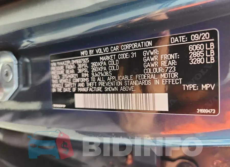 YV4A22PL0M1687925 Photo# 13