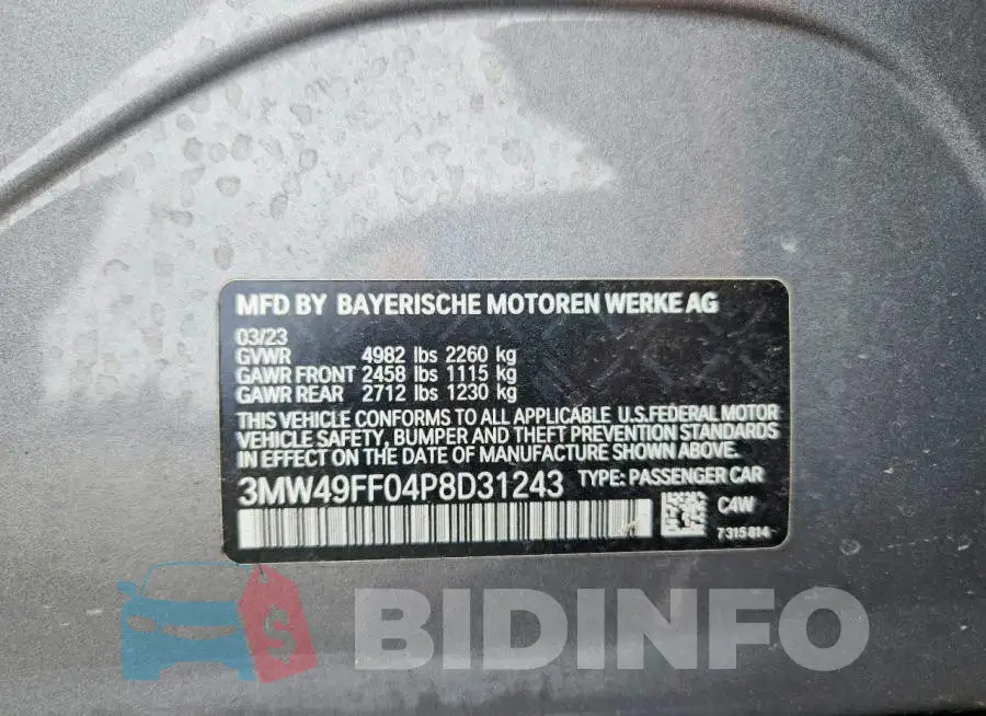 3MW49FF04P8D31243 Photo# 12