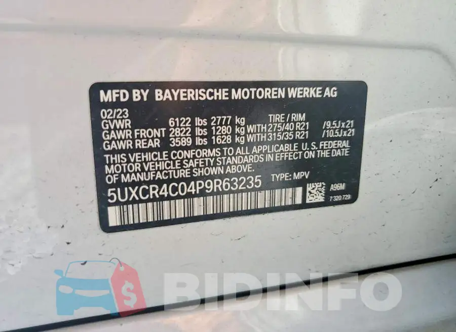 5UXCR4C04P9R63235 Photo# 12