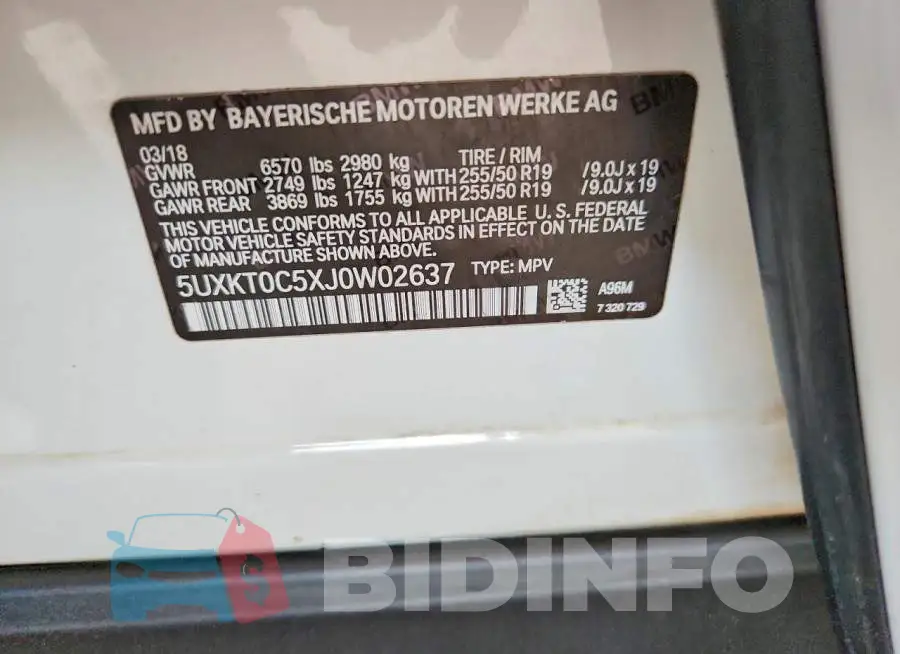 5UXKT0C5XJ0W02637 Photo# 14