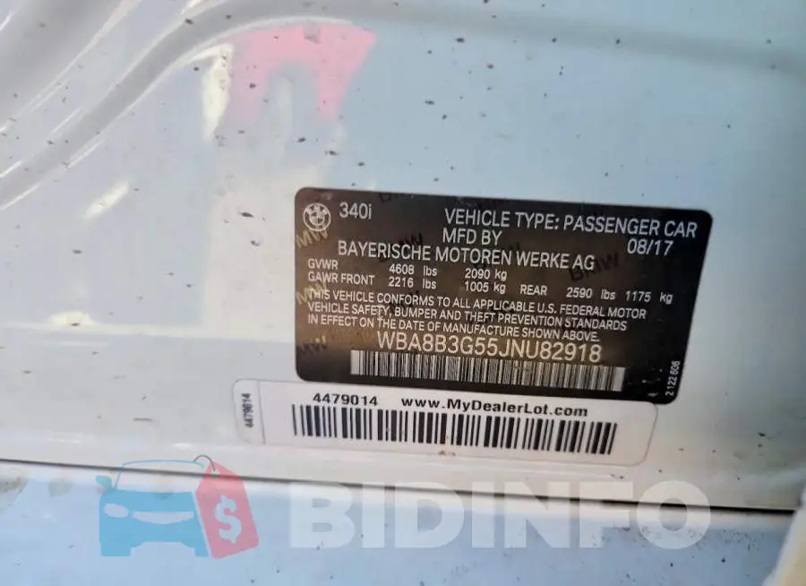WBA8B3G55JNU82918 Photo# 12