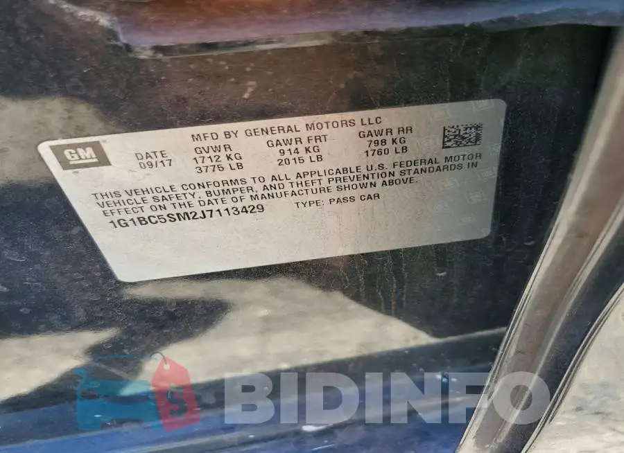 1G1BC5SM2J7113429 Photo# 12
