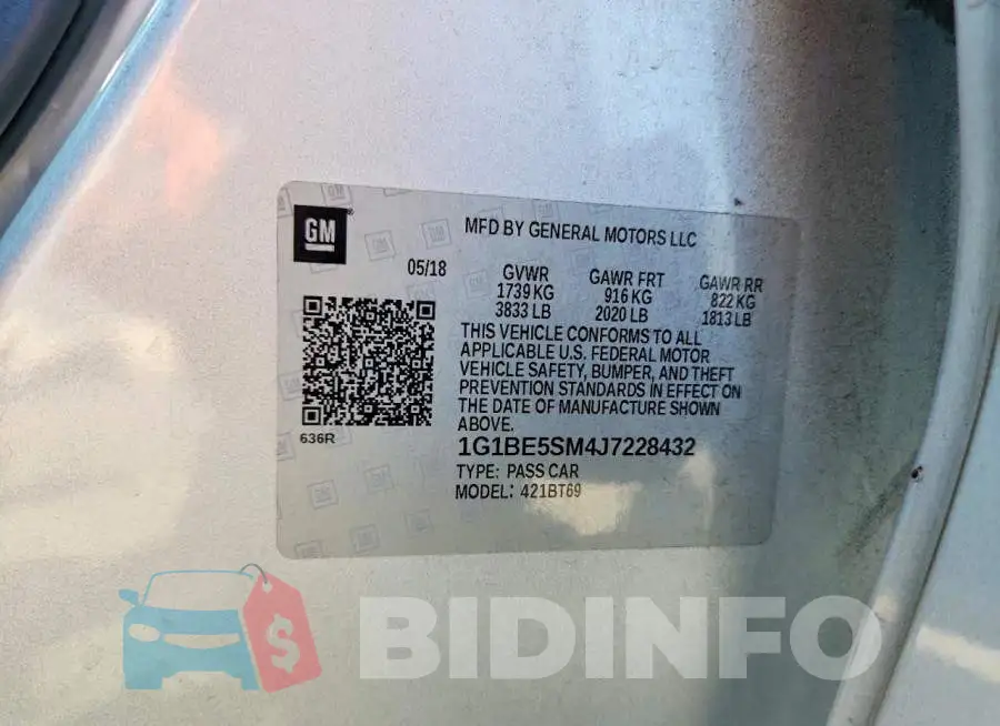 1G1BE5SM4J7228432 Photo# 13