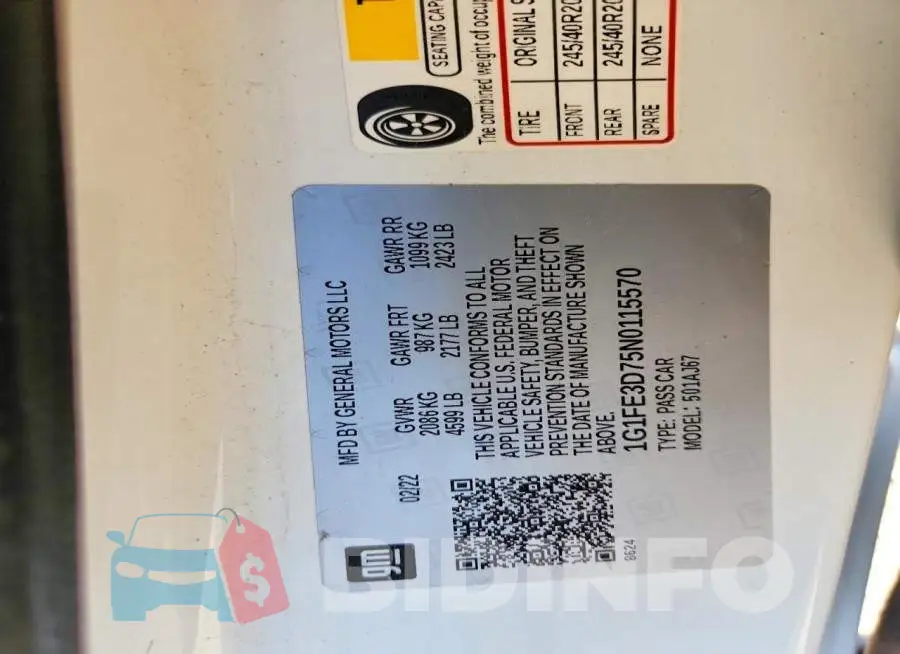 1G1FE3D75N0115570 Photo# 12