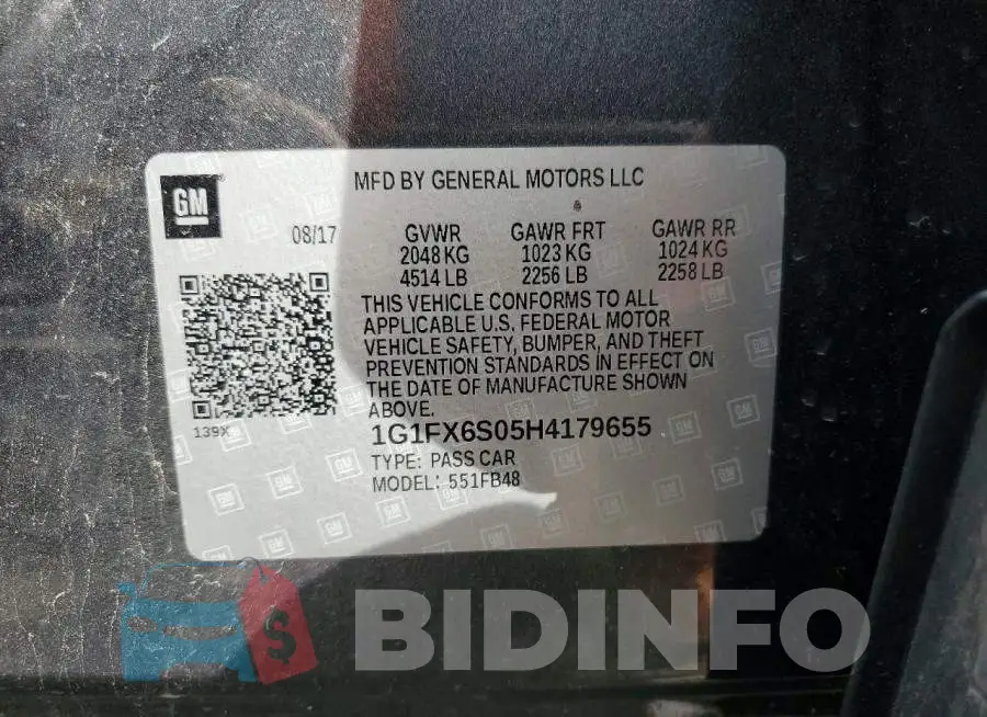 1G1FX6S05H4179655 Photo# 13