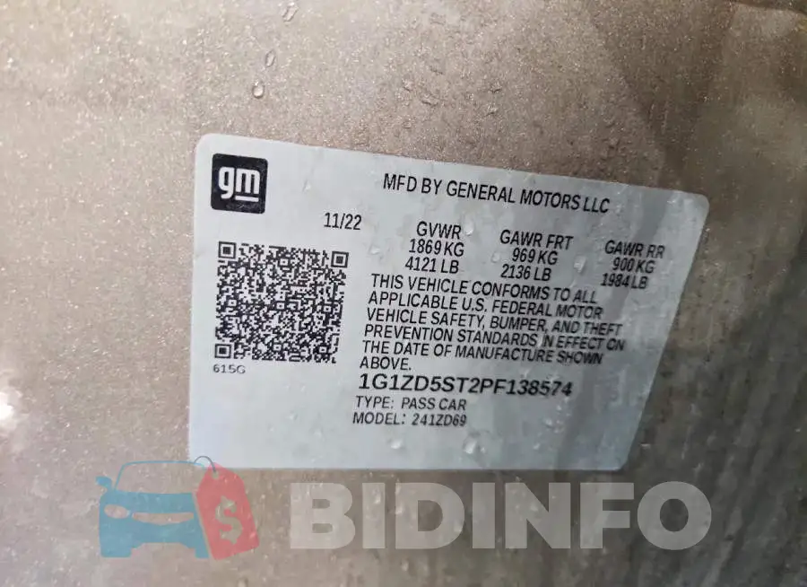 1G1ZD5ST2PF138574 Photo# 13