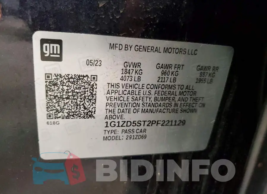 1G1ZD5ST2PF221129 Photo# 12