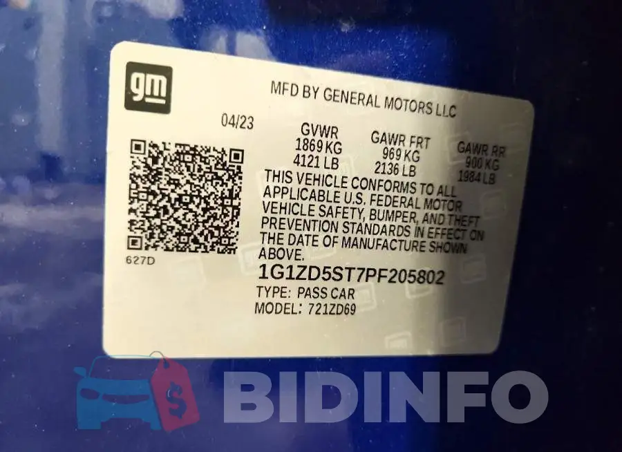 1G1ZD5ST7PF205802 Photo# 12