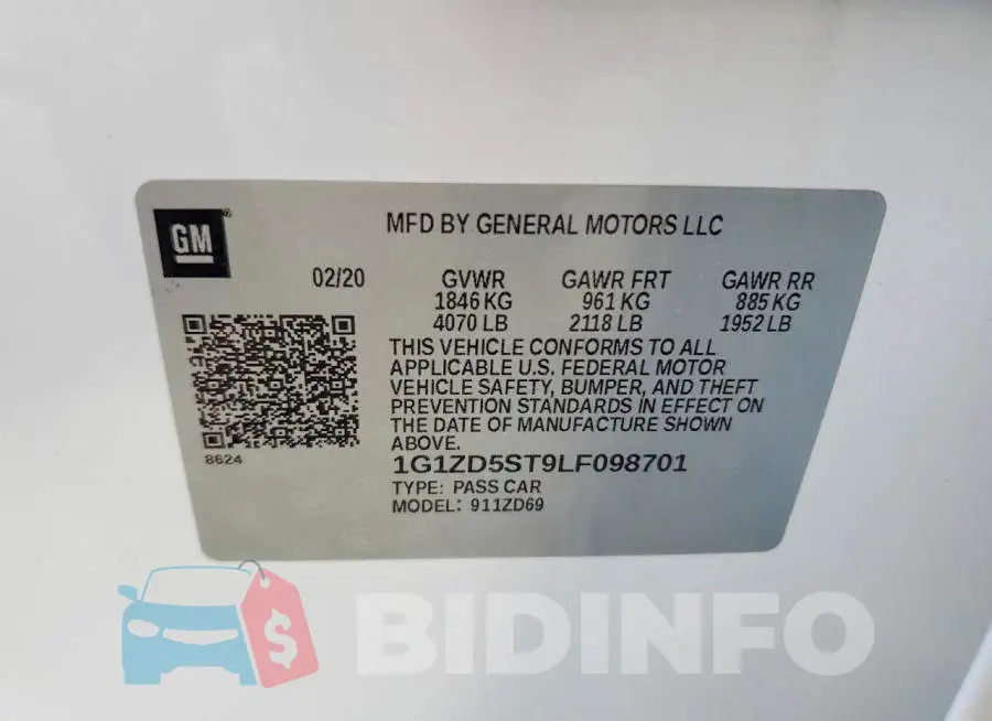 1G1ZD5ST9LF098701 Photo# 12