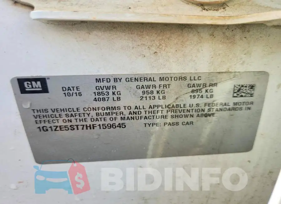 1G1ZE5ST7HF159645 Photo# 12