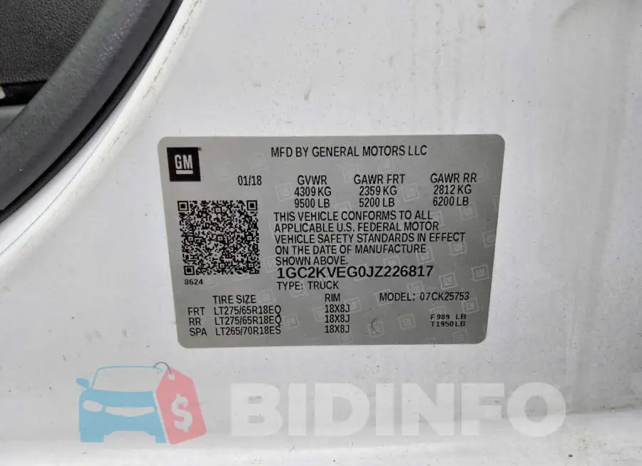 1GC2KVEG0JZ226817 Photo# 12