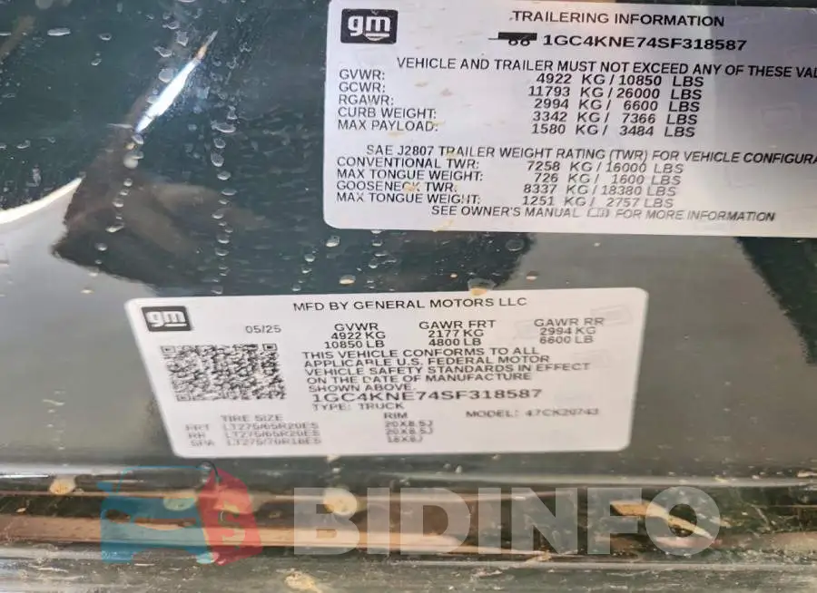 1GC4KNE74SF318587 Photo# 12