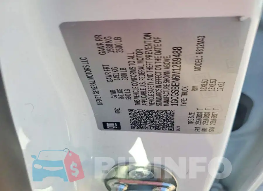 1GCGSBEN6M1289488 Photo# 12