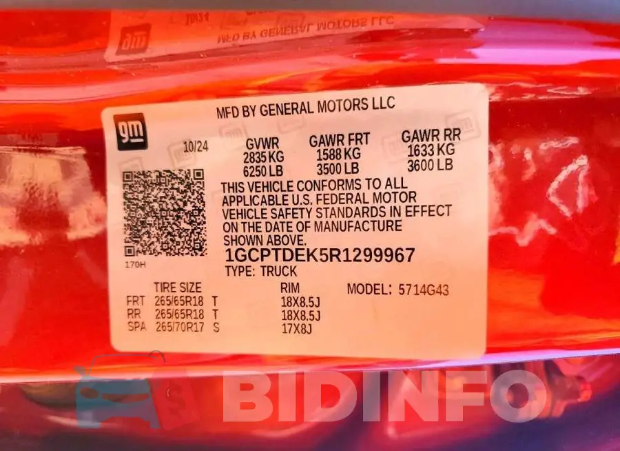 1GCPTDEK5R1299967 Photo# 12